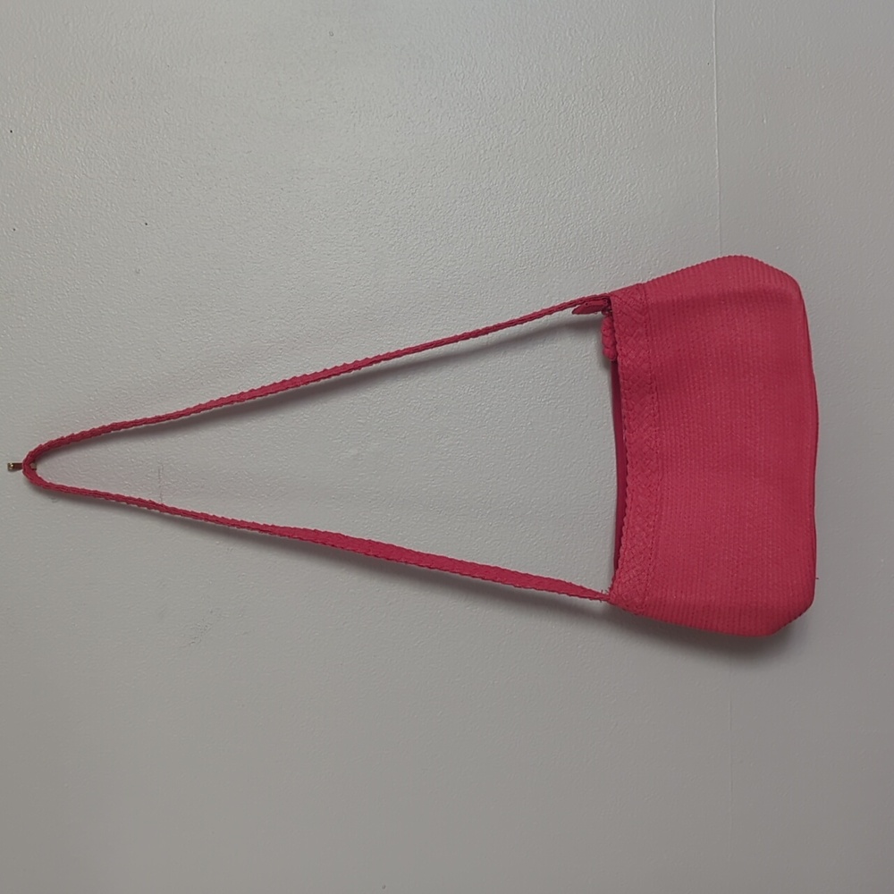 Hot Pink Woven Paper Crossbody
